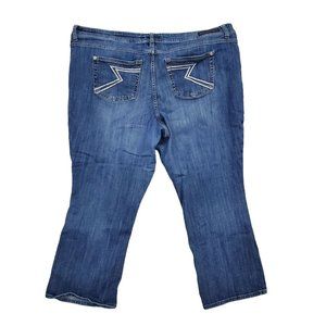 Rock & Republic Womens Kendall Crop Denim Jeans Plus Size 24W